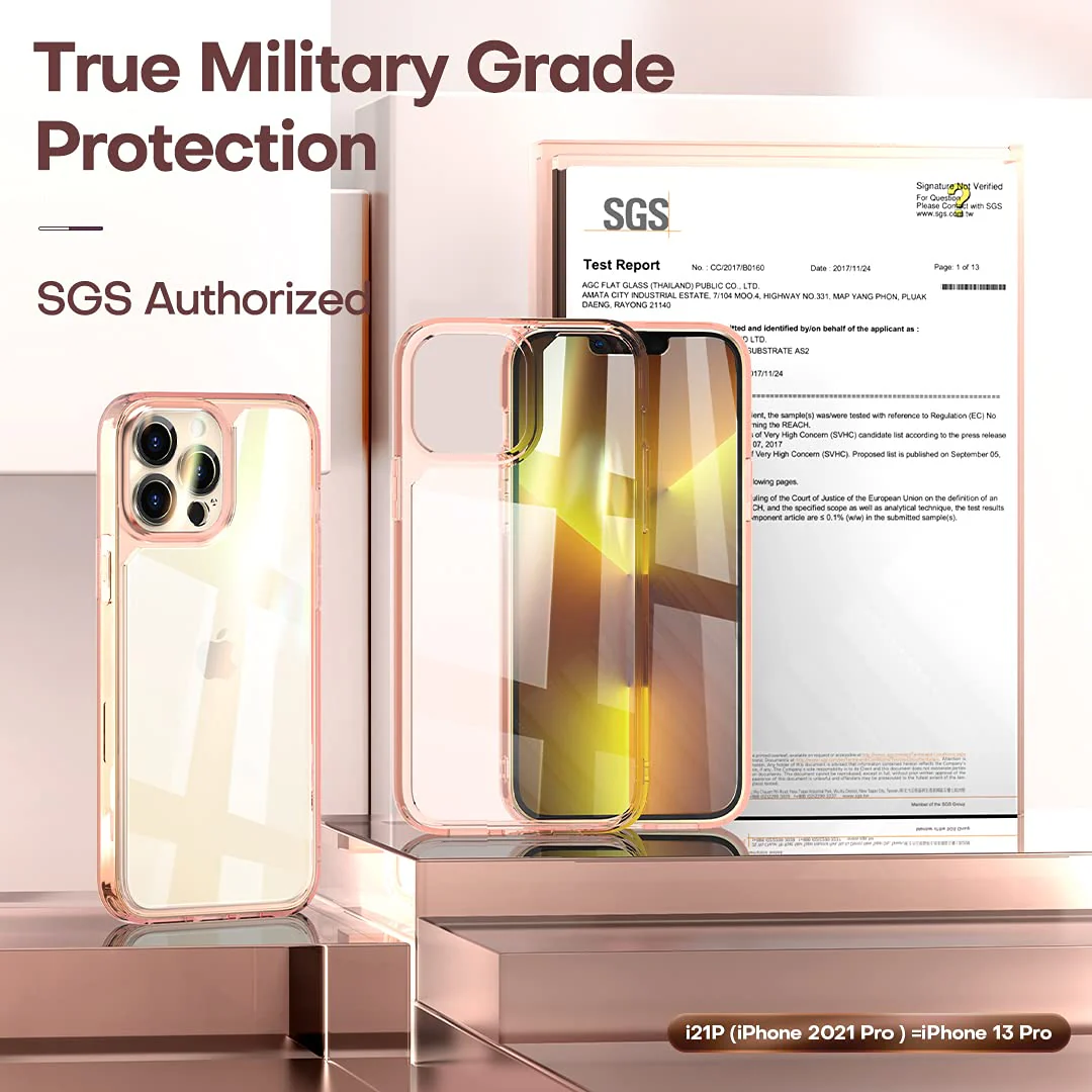 TAURI [3 in 1] Defender Designed for iPhone 13 Pro Max Case 6.7 Inch, with 2 Pack Tempered Glass Screen Protector + 2 Pack Camera Lens Protector [Military Grade Protection] Shockproof Slim Thin1 - Image 3