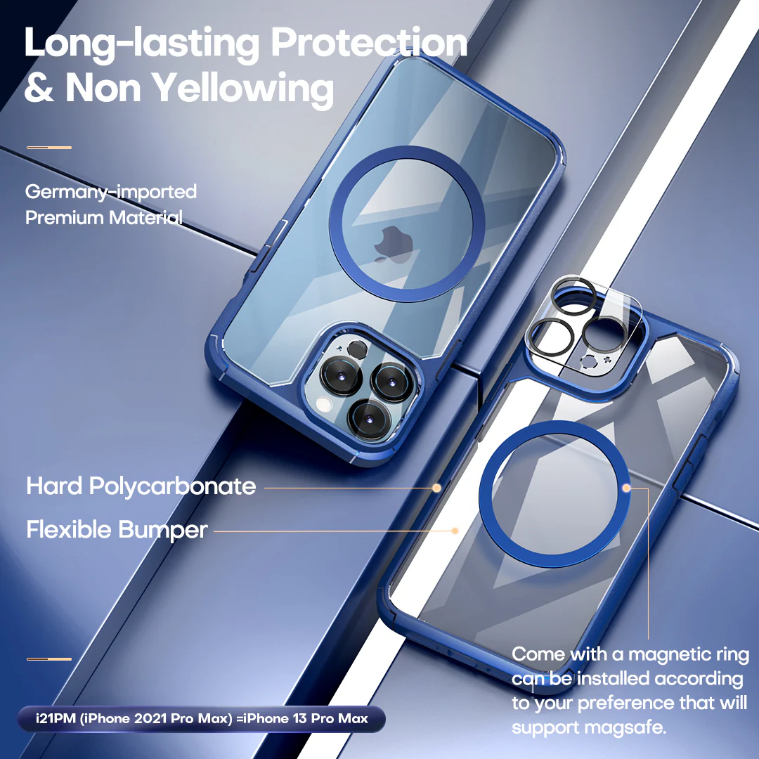TAURI [3 in 1] Defender Designed for 13 Pro Max Case 6.7 Inch, with 2 Pack Tempered Glass Screen Protector + 2 Pack Camera Lens Protector [Military Grade Protection] Shockproof Slim Thin - Image 4