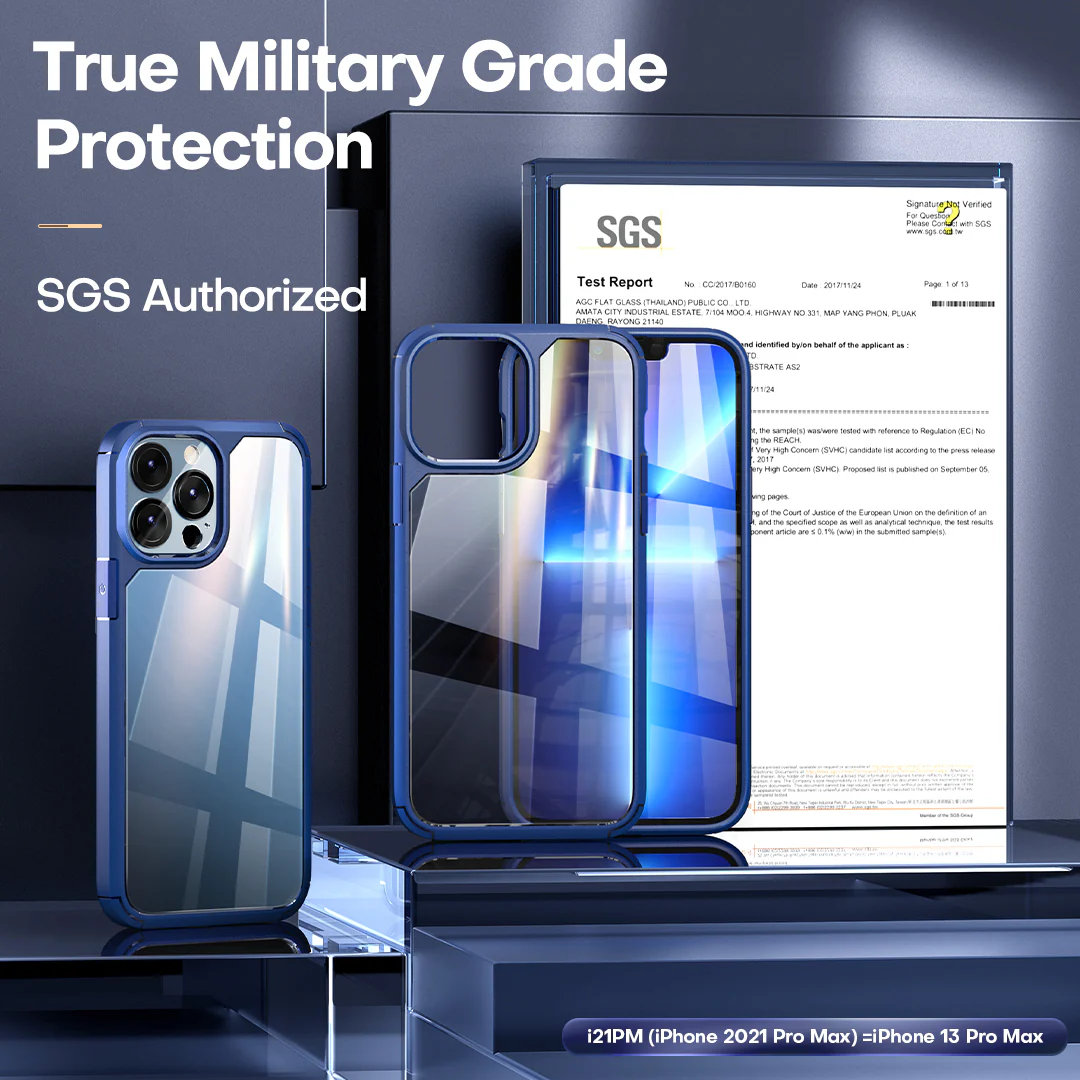 TAURI [3 in 1] Defender Designed for 13 Pro Max Case 6.7 Inch, with 2 Pack Tempered Glass Screen Protector + 2 Pack Camera Lens Protector [Military Grade Protection] Shockproof Slim Thin - Image 6