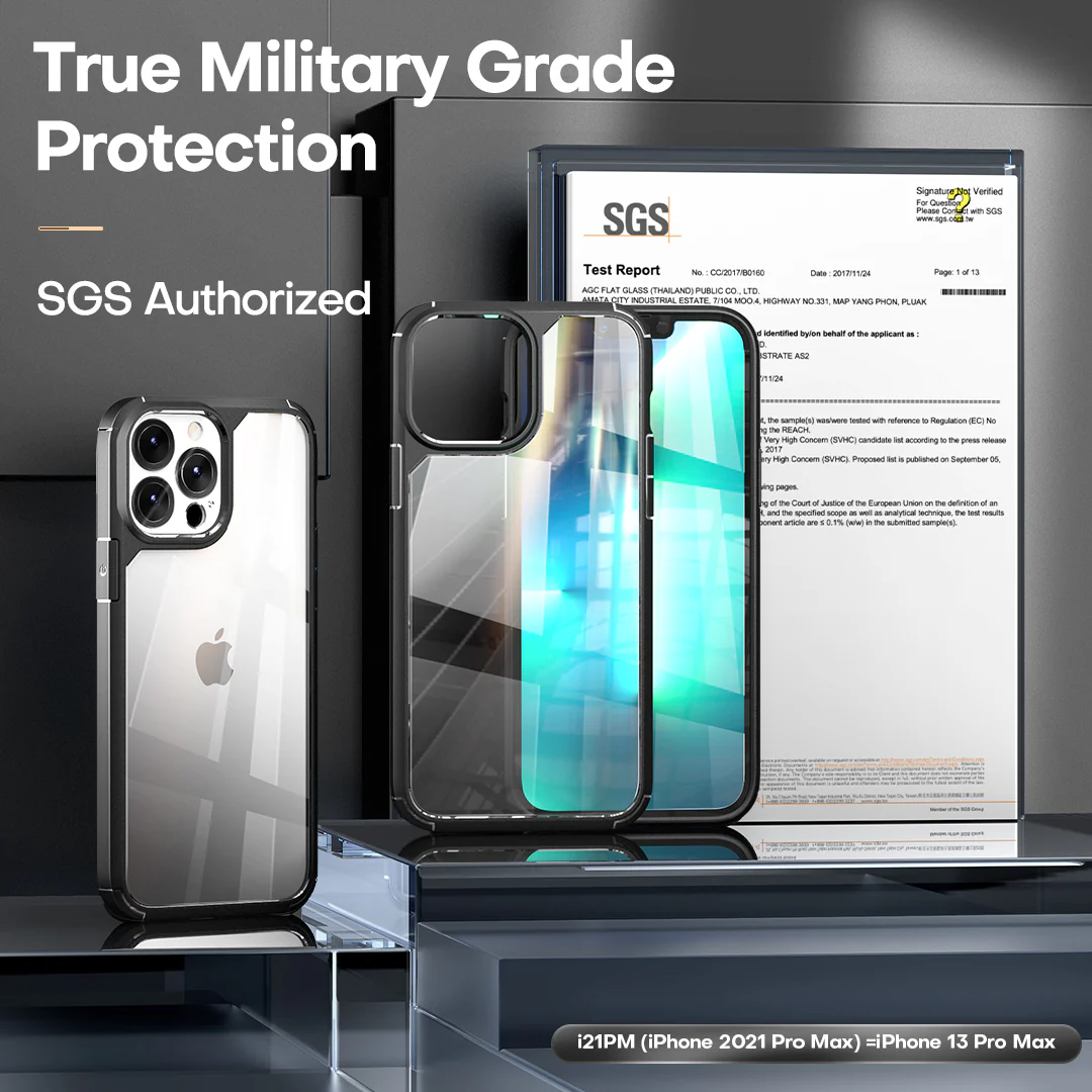 TAURI [3 in 1] Defender Designed for 13 Pro Max Case 6.7 Inch, with 2 Pack Tempered Glass Screen Protector + 2 Pack Camera Lens Protector [Military Grade Protection] Shockproof Slim Thin - Image 6