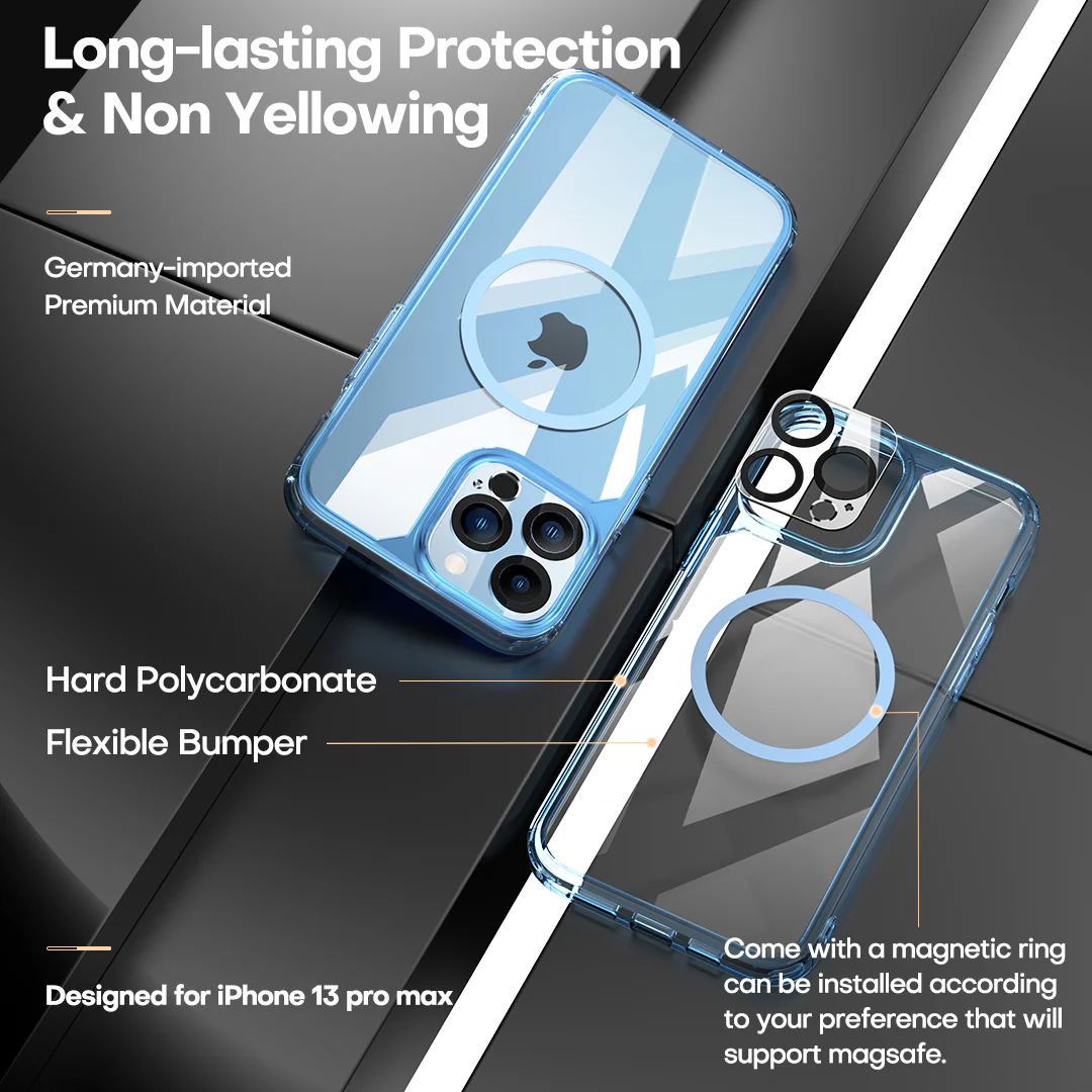 TAURI [3 in 1] Defender Designed for 13 Pro Max Case 6.7 Inch, with 2 Pack Tempered Glass Screen Protector + 2 Pack Camera Lens Protector [Military Grade Protection] Shockproof Slim Thin - Image 4