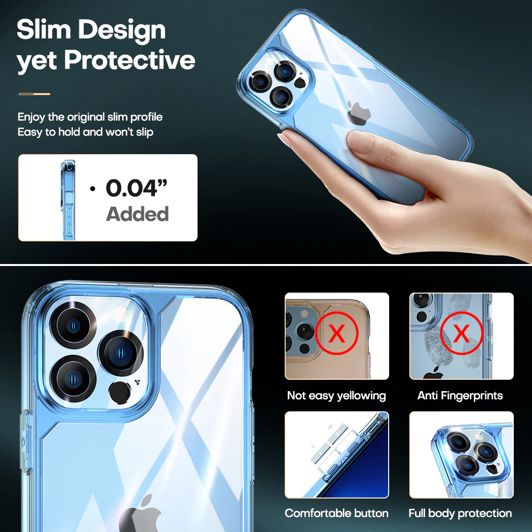 TAURI [3 in 1] Defender Designed for iPhone 13 Pro Case 6.1 Inch, with 2 Pack Tempered Glass Screen Protector + 2 Pack Camera Lens Protector [Military Grade Protection] Shockproof Slim Thin - Image 5