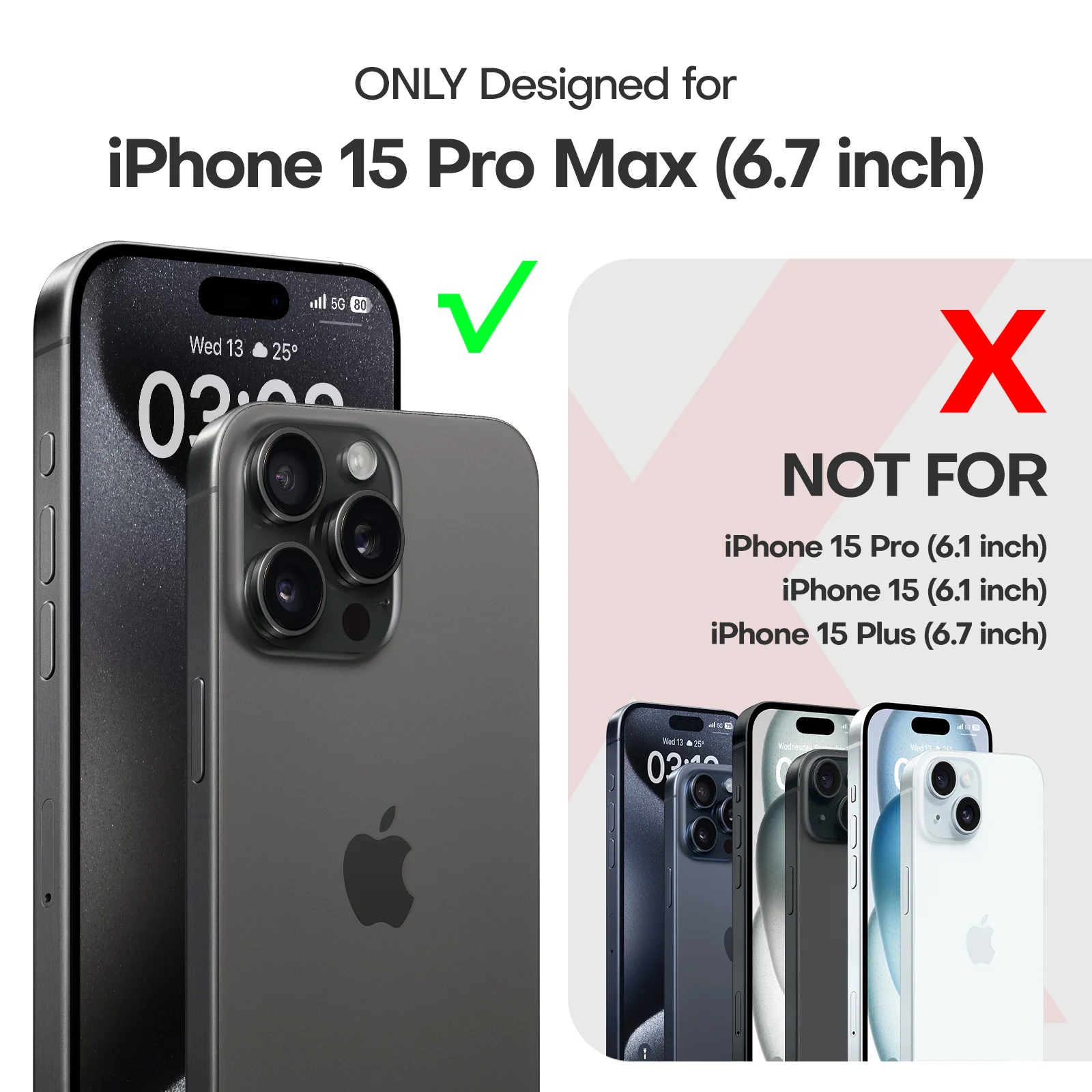 TAURI 360°Rotatable Magnetic Ring for iPhone 15 Pro Max 6.7 inch, [15-FT Drop Resistance] with Kickstand & Mag-Safe, Translucent Protective Ring Holder Shockproof Cover for 15 ProMax 2023, Black - Image 6