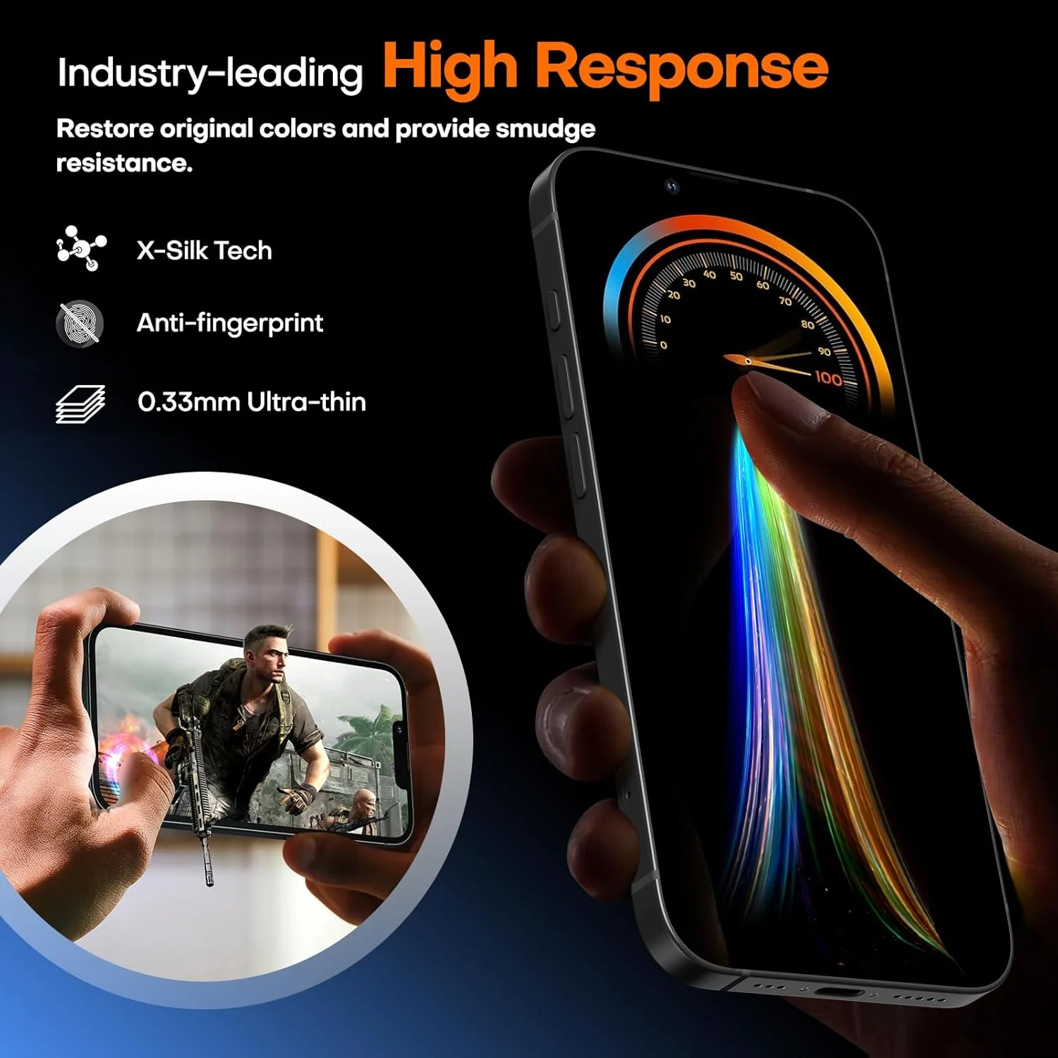 TAURI 4 in 1 for iPhone 13 Screen Protector, 3 Pack Tempered Glass Film + 1 Dust Free Easy Installation Tool, [9H Hardness] Bubble Free Micro-curved Edges HD Screen Protector for 13 - Image 6