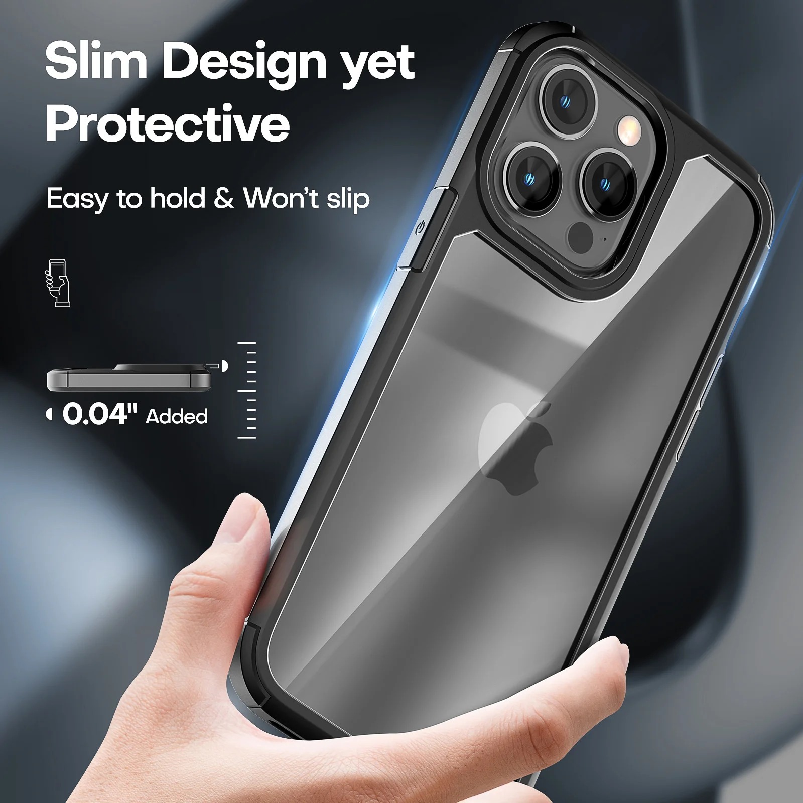 TAURI [5 in 1] for iPhone 14 Plus Case [Not Yellowing], with 2 Tempered Glass Screen Protectors+2 Camera Lens Protectors [Military Grade Protection] Shockproof Slim iPhone 14 Plus Case 6.7 Inch-Black - Image 6