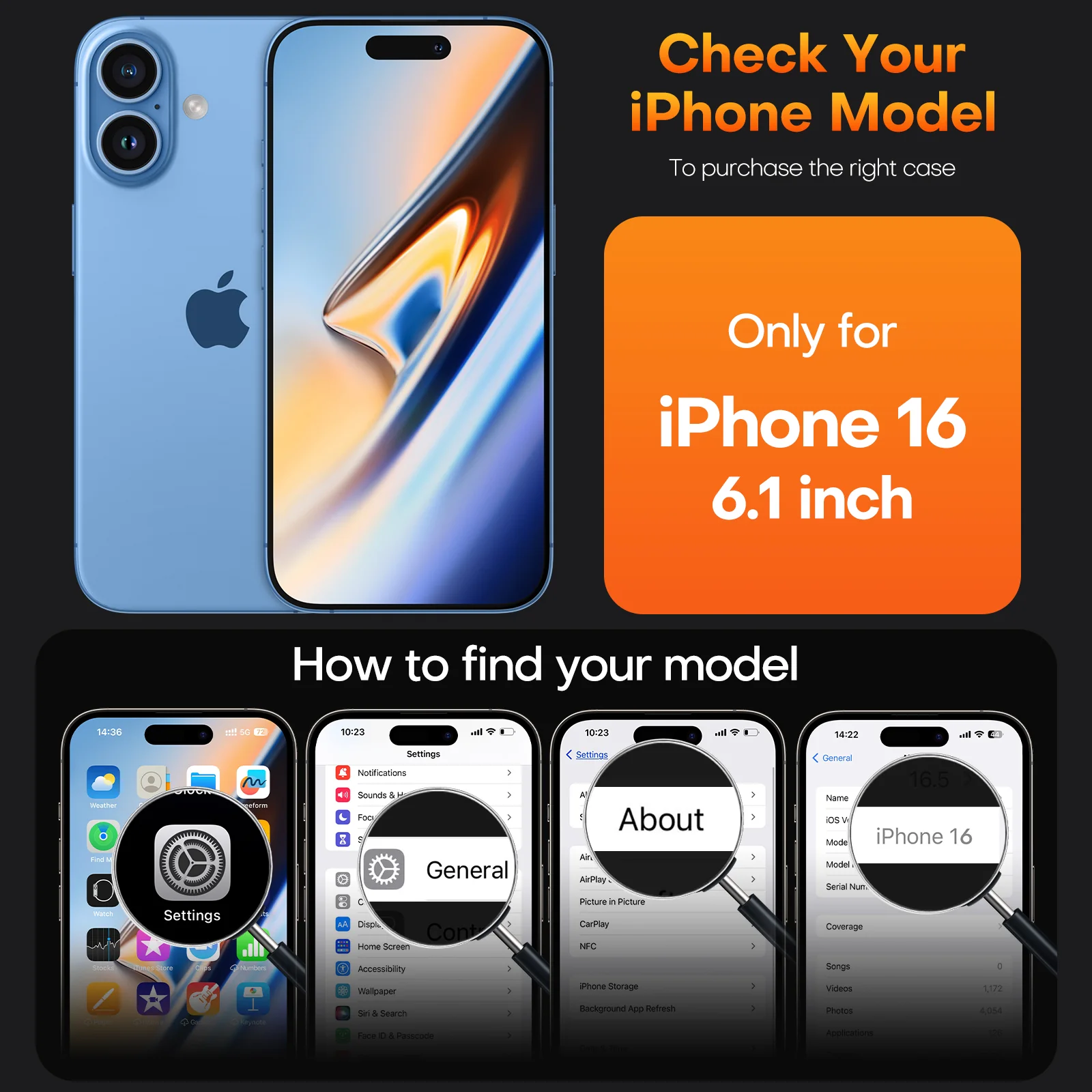TAURI for iPhone 16 Case, Compatible with MagSafe, with Screen Protectors, Anti-Yellowing Military-Grade Protection, Shockproof Slim Magnetic Phone Case for iPhone 16 6.1", Clear - Image 6