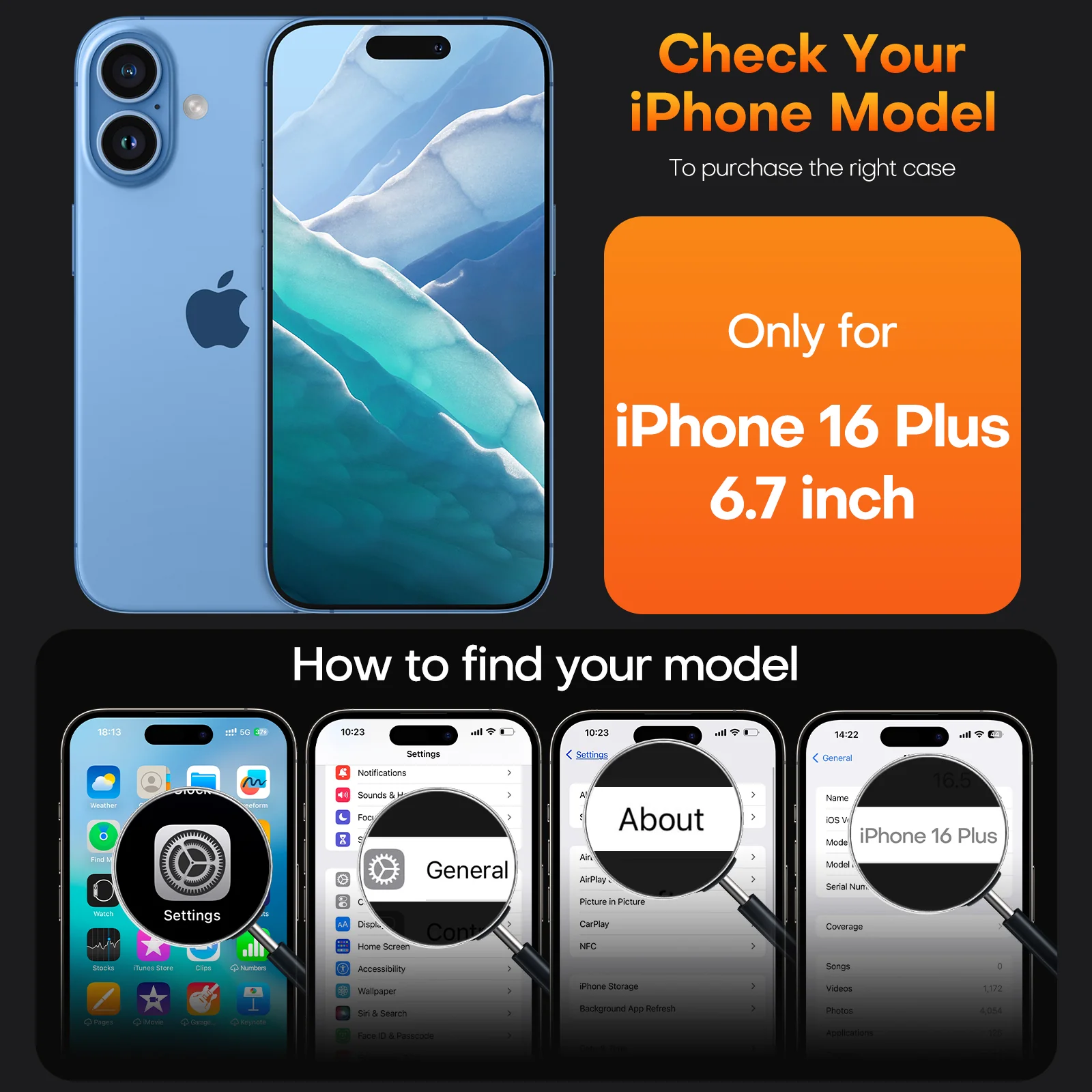 TAURI 5 in 1 for iPhone 16 Plus Case, Compatible with MagSafe [Not-Yellowing] with 2X Screen Protector + 2X Camera Lens Protector, Military-Grade Protection, Magnetic Case for 16 Plus 6.7", Clear - Image 6