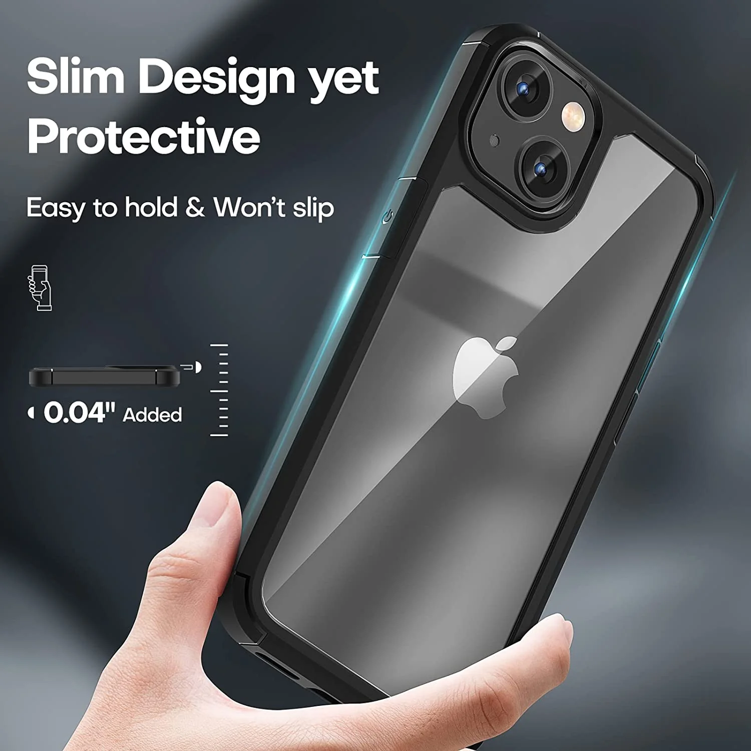 TAURI [5 in 1] for iPhone 14 Case, [Not Yellowing] with 2 Tempered Glass Screen Protector + 2 Camera Lens Protector [Military Drop Protection] Shockproof Slim Phone Case for iPhone 14 6.1 Inch-Black - Image 6