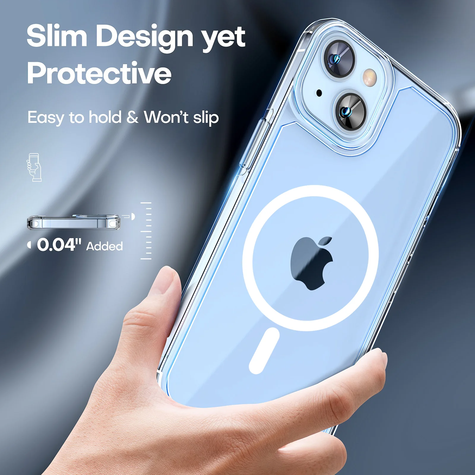 TAURI 3 in 1 Magnetic for iPhone 14 Case Clear, [Compatible with MagSafe] with 2X Screen Protectors, Military-Grade Drop Protection Shockproof Slim 14 Cover 6.1 Inch - Image 3