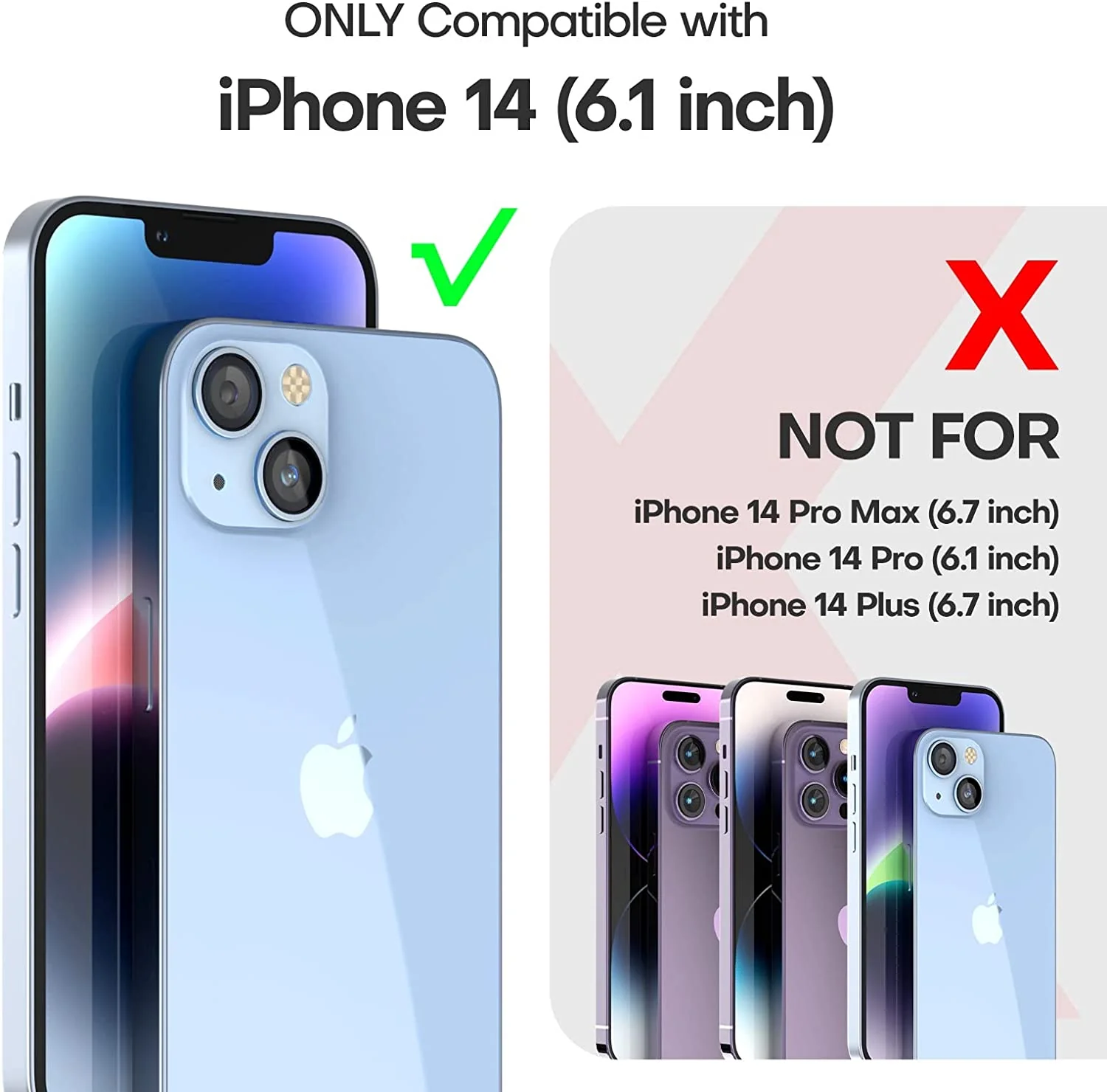 TAURI 3 in 1 Magnetic for iPhone 14 Case Clear, [Compatible with MagSafe] with 2X Screen Protectors, Military-Grade Drop Protection Shockproof Slim 14 Cover 6.1 Inch - Image 6