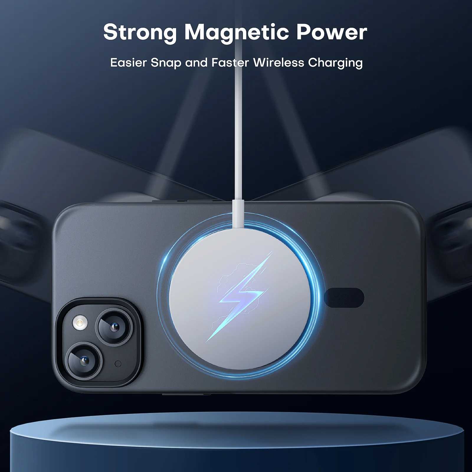 TAURI [5 in 1] Magnetic Case for iPhone 14 Plus [Military Grade Drop Protection] with 2X Screen Protector +2X Camera Lens Protector, Translucent Matte Slim Fit Compatible with Magsafe Case-Black - Image 3