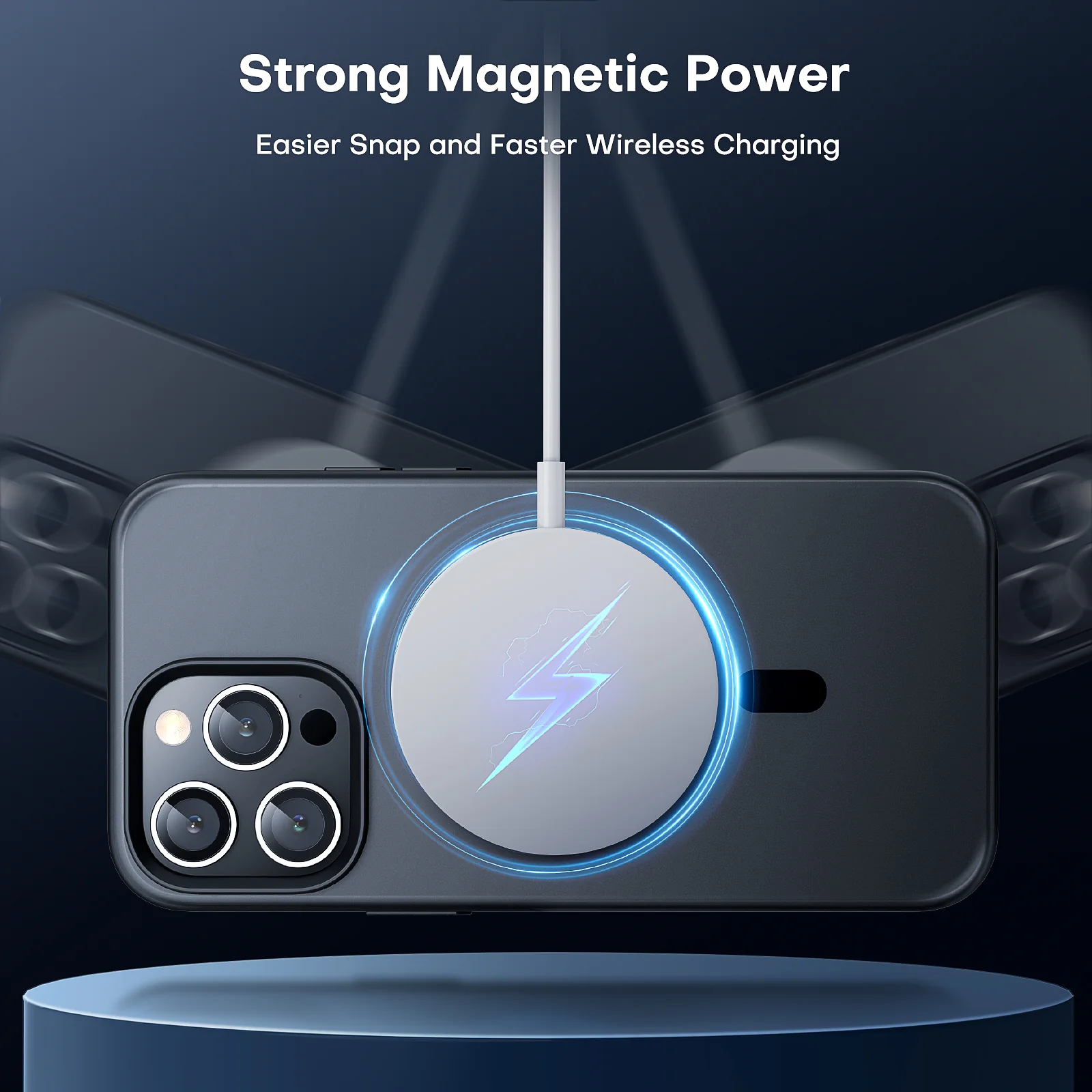 TAURI [5 in 1] Magnetic Case for iPhone 14 Pro [Military Grade Drop Protection] with 2X Screen Protector +2X Camera Lens Protector, Translucent Matte Slim Fit Compatible with Magsafe Case-Black - Image 3