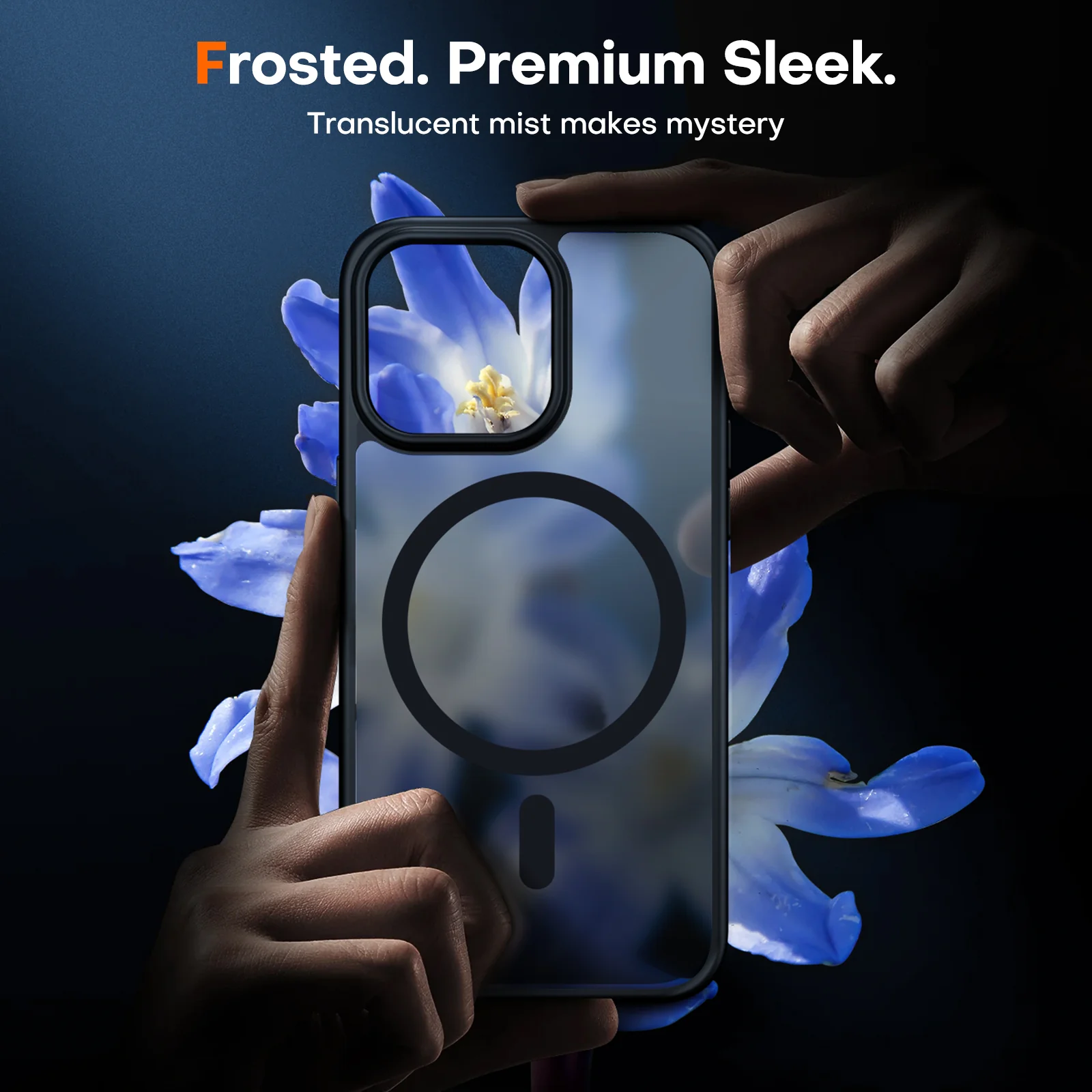 TAURI 5 in 1 Magnetic Case for iPhone 15 Pro Max [Mil-Grade Drop Protection] with 2X Tempered Screen Protector +2X Camera Lens Protector, Translucent Matte Slim Mag-Safe Case 6.7" - Black - Image 5