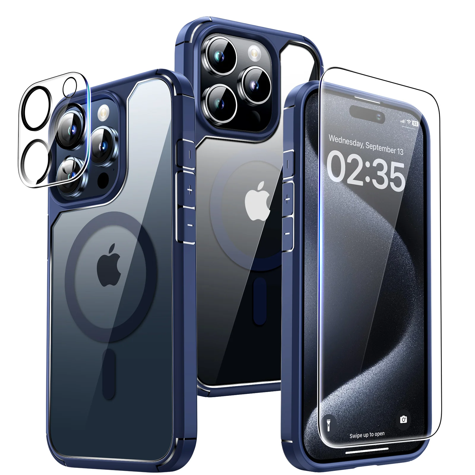 TAURI 5 in 1 Magnetic Case for iPhone 15 Pro Max [Mili-Grade Drop Protection] with 2X Screen Protector+2X Camera Lens Protector, Super Transparent Slim for iPhone 15 Pro Max Case Mag-Safe-Clear - Image 11