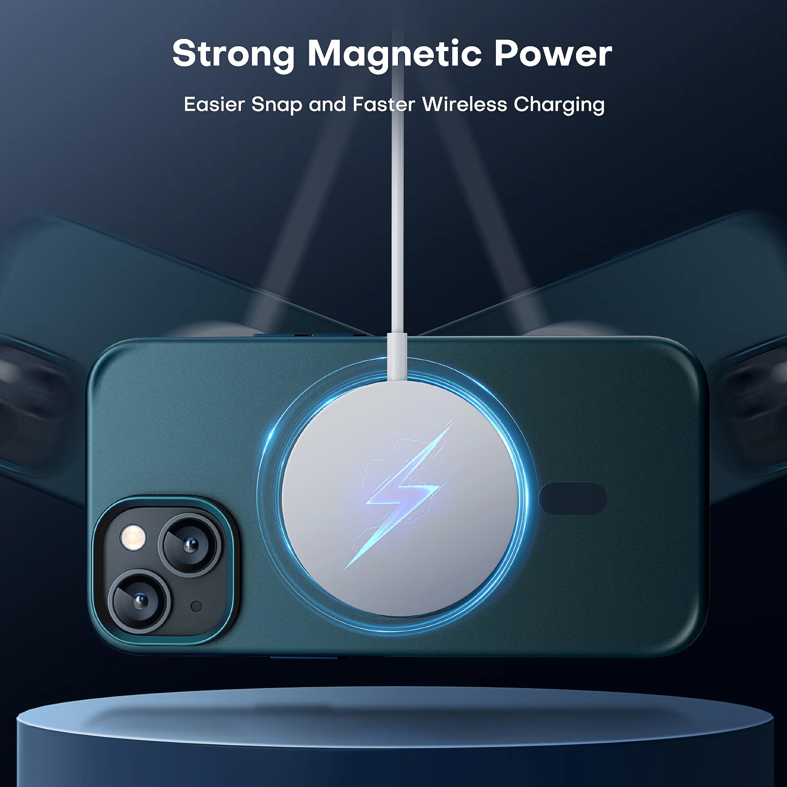 TAURI [5 in 1] Strong Magnetic Clear for iPhone 14 Case [Compatible with MagSafe] with 2 Screen Protector +2 Camera Lens Protector, [Military Drop Protection] Slim Phone Case for iPhone 14 6.1 Inch - Image 4