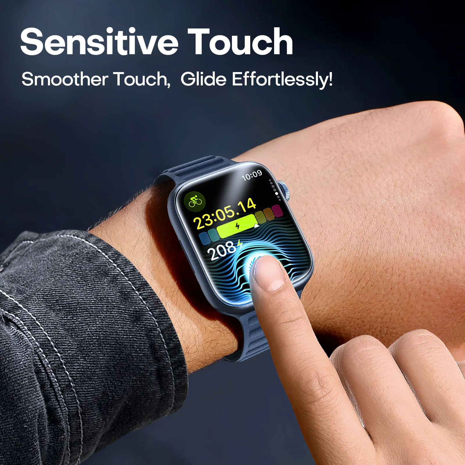 TAURI 6 Pack Screen Protector Designed for Apple Watch Series 9 8 7 45mm & Series 6 5 4 SE 44mm, Bubble-Free, Easy Installation, HD Clear, TPU Protective Film for iWatch 45mm/44mm - Image 4