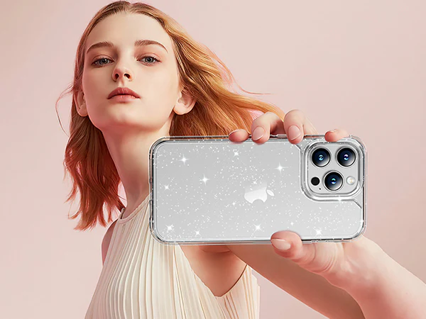 TAURI Designed for iPhone 15 Pro Case Glitter, [Not Yellowing] [Military Grade Drop Protection] Bling Sparkle Shockproof Cute Sparkly Phone Case for iPhone 15 Pro, Glitter Clear, 6.1 inch - Image 7