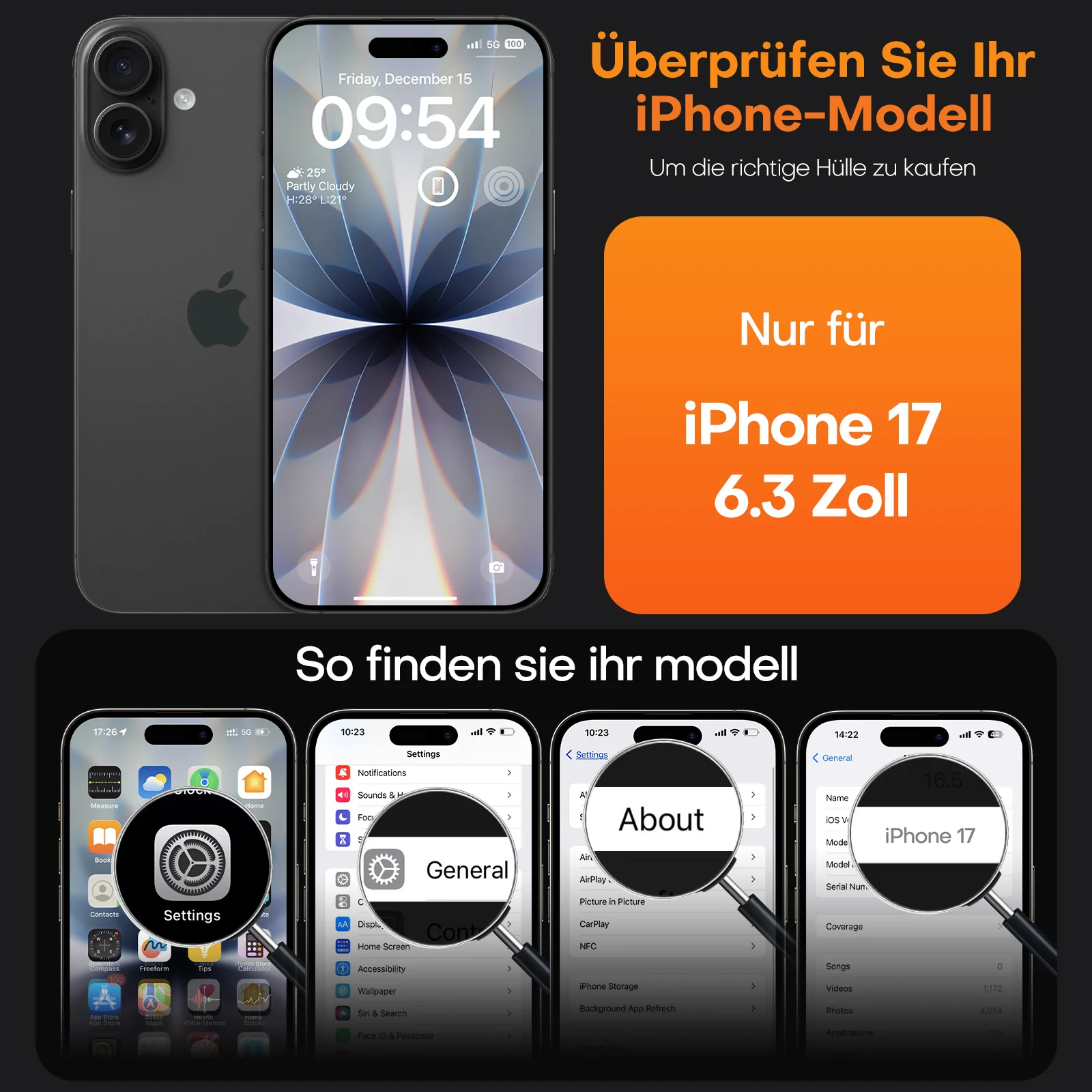 TAURI for iPhone 17 Case, Anti-Yellowing with Screen Protector, Translucent Matte Military-Grade Protection Shockproof Slim Phone Case for iPhone 17, Matte Black - Image 6