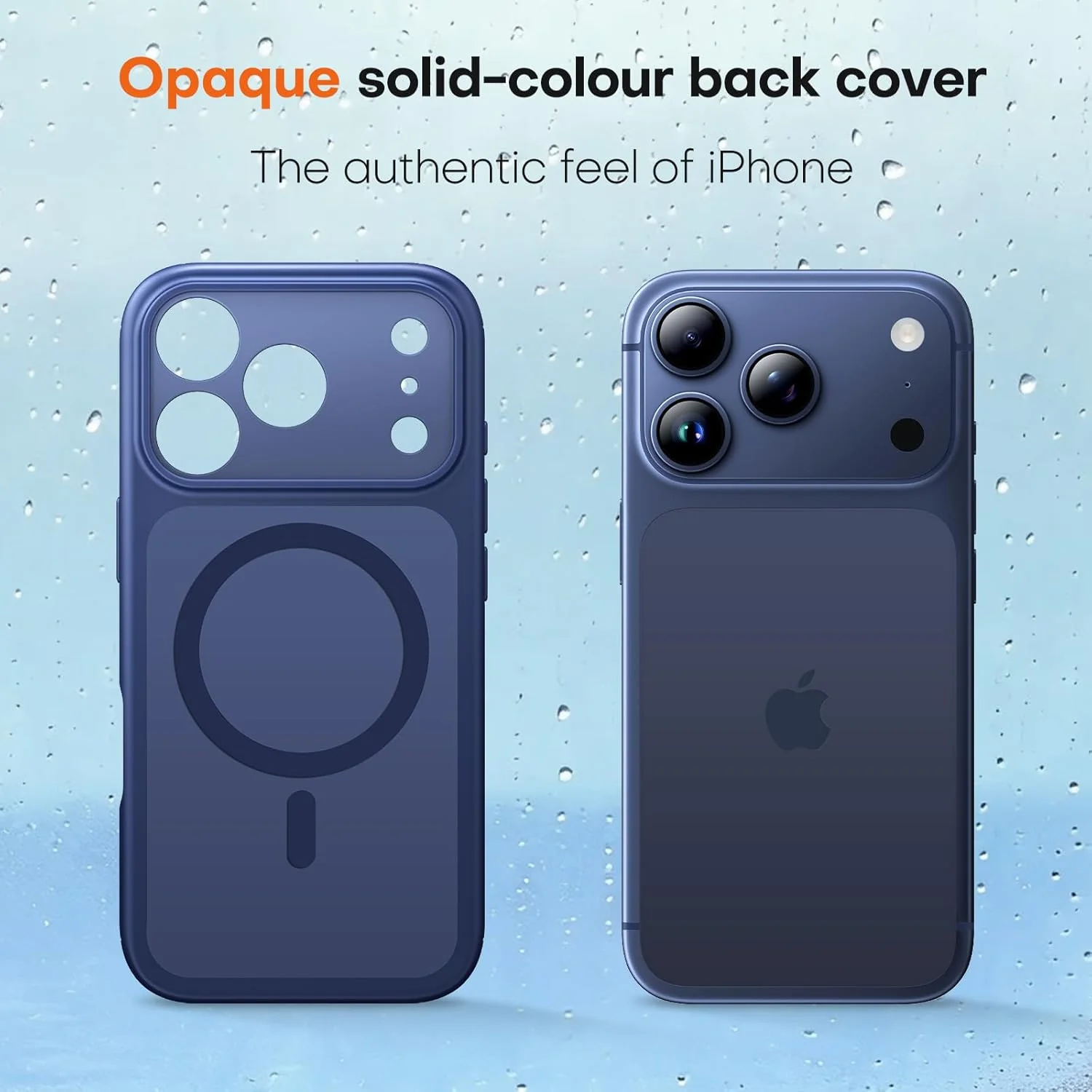 TAURI for iPhone 17 Pro Case, Compatible with MagSafe, (Full Camera Protection) Camera Control Cover Solid-Color Matte Magnetic Phone Case for 17 Pro 6.3", Blue - Image 3