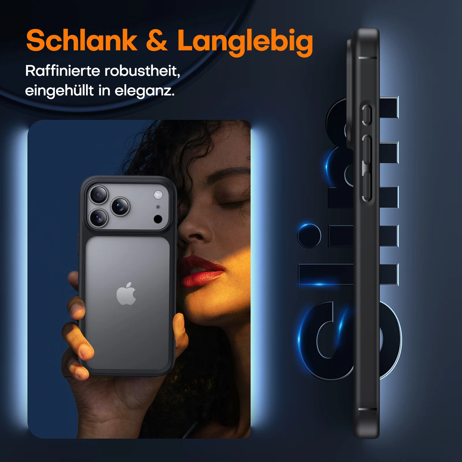 TAURI for iPhone 17 Pro Case, Full Camera Protection with Screen Protector, Translucent Matte Military-Grade Protection Shockproof Slim Phone Case for iPhone 17 Pro, Matte Black - Image 5