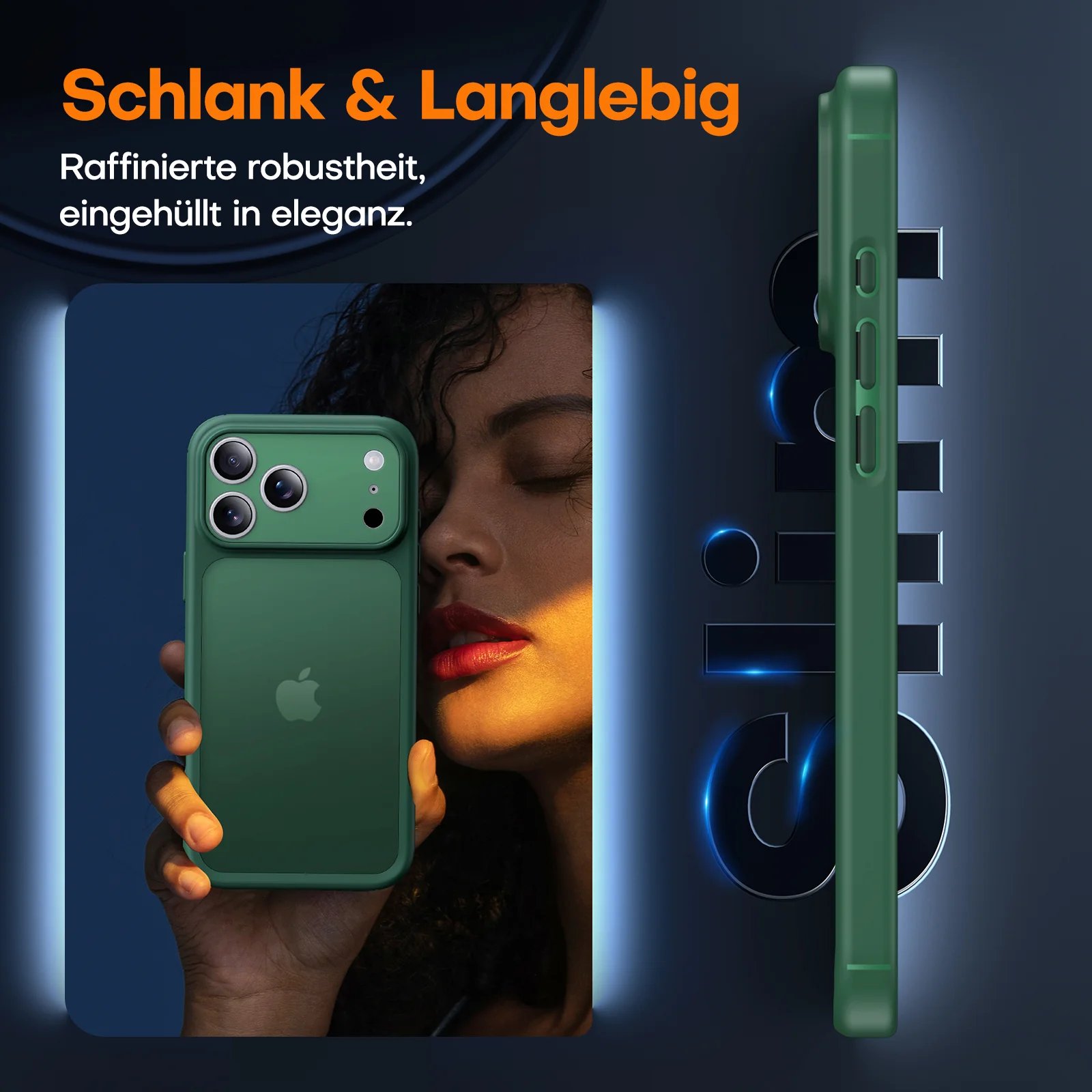 TAURI for iPhone 17 Pro Case, Full Camera Protection with Screen Protector, Translucent Matte Military-Grade Protection Shockproof Slim Phone Case for iPhone 17 Pro, Matte Green - Image 5