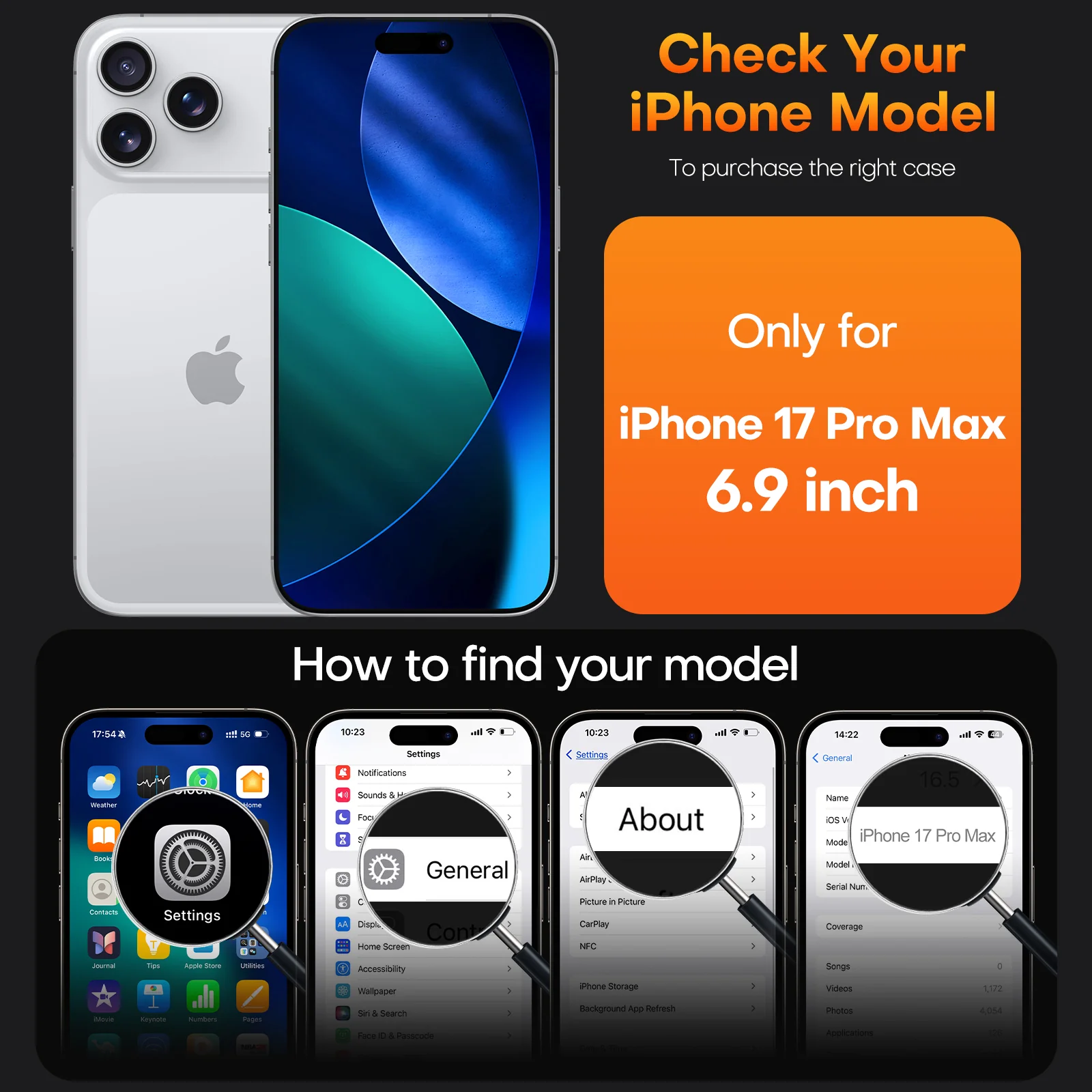 TAURI for iPhone 17 Pro Max Case, Full Camera Protection with Screen Protector, Anti-Yellowing Military-Grade Protection Shockproof Slim Phone Case for iPhone 17 ProMax, Purple - Image 6