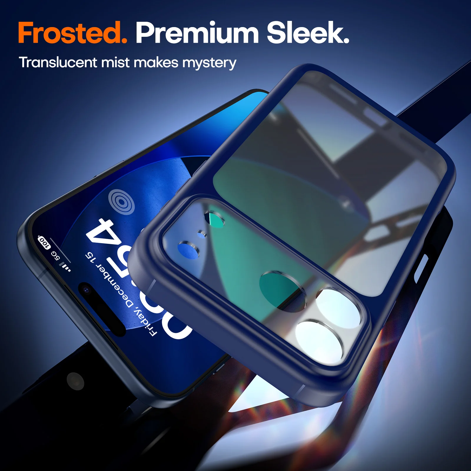 TAURI for iPhone 17 Pro Max Case, Full Camera Protection with Screen Protector, Translucent Matte Military-Grade Protection Shockproof Slim Phone Case for iPhone 17 ProMax, Matte Blue - Image 3