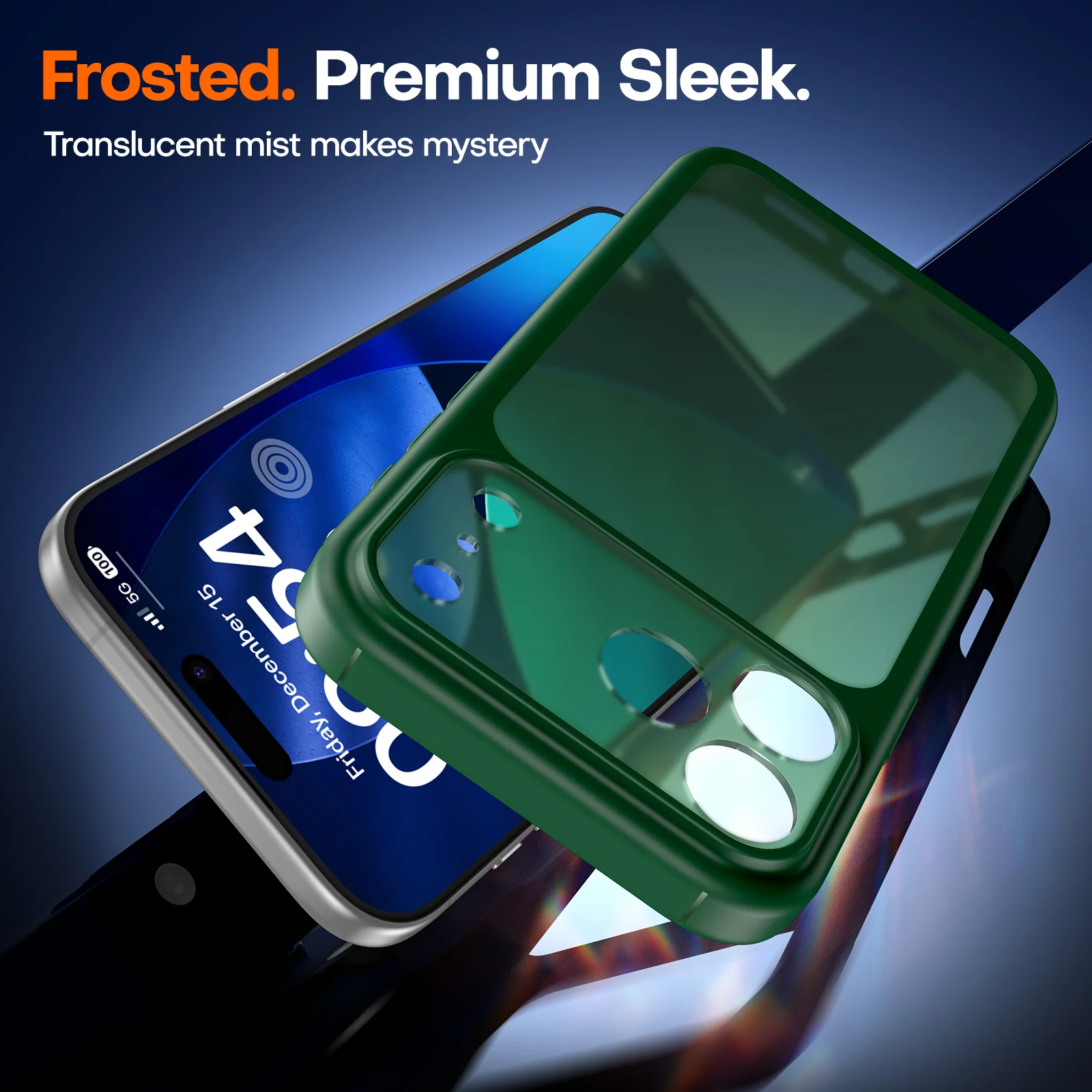 TAURI for iPhone 17 Pro Max Case, Full Camera Protection with Screen Protector, Translucent Matte Military-Grade Protection Shockproof Slim Phone Case for iPhone 17 ProMax, Matte Green - Image 3