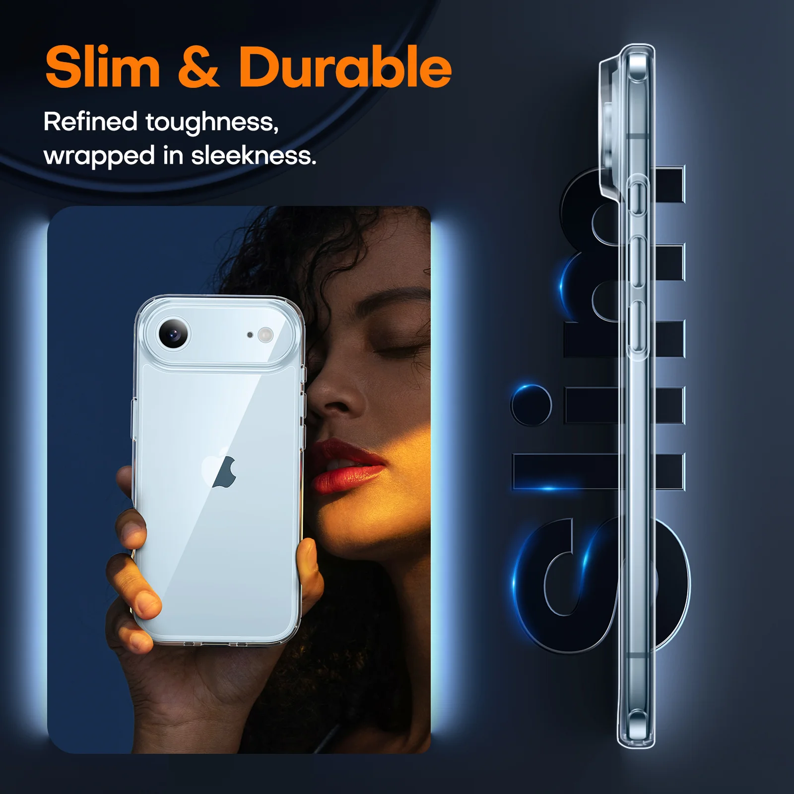 TAURI for iPhone Air Case, Full Camera Protection with Screen Protector, Anti-Yellowing Military-Grade Protection Shockproof Slim Phone Case for iPhone 17 Air 6.5 inch, Clear - Image 6