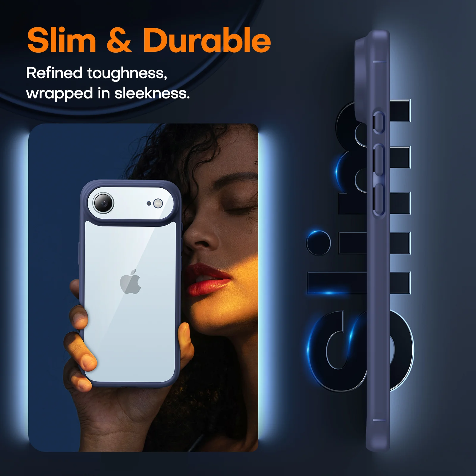 TAURI for iPhone Air Case, Full Camera Protection with Screen Protector, Anti-Yellowing Military-Grade Protection Shockproof Slim Phone Case for iPhone Air, Blue - Image 6