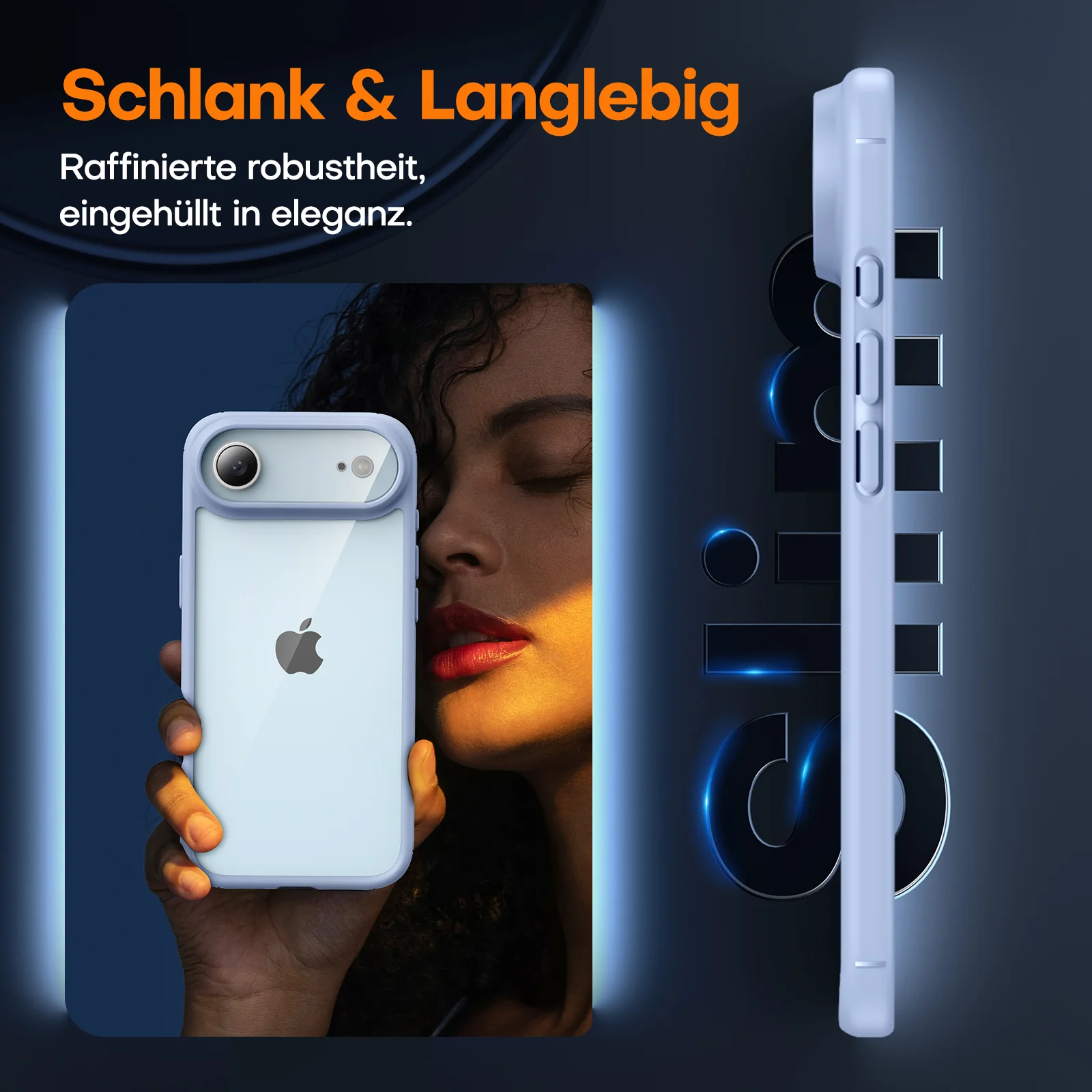 TAURI for iPhone Air Case, Full Camera Protection with Screen Protector, Anti-Yellowing Military-Grade Protection Shockproof Slim Phone Case for iPhone Air, Star Blue - Image 4