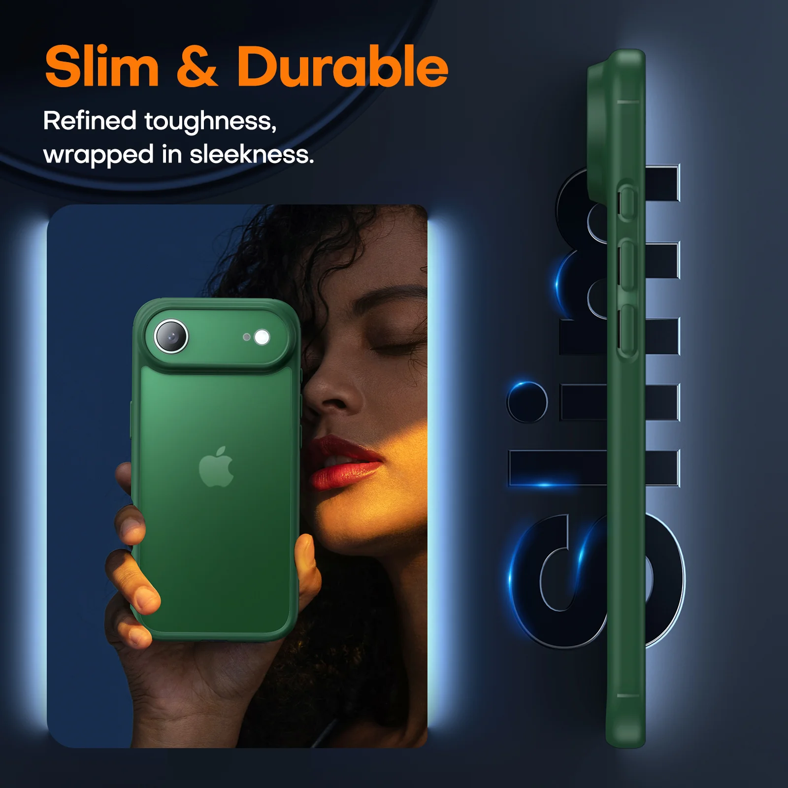 TAURI for iPhone Air Case, Full Camera Protection with Screen Protector, Translucent Matte Military-Grade Protection Shockproof Slim Phone Case for iPhone Air, Matte Green - Image 5