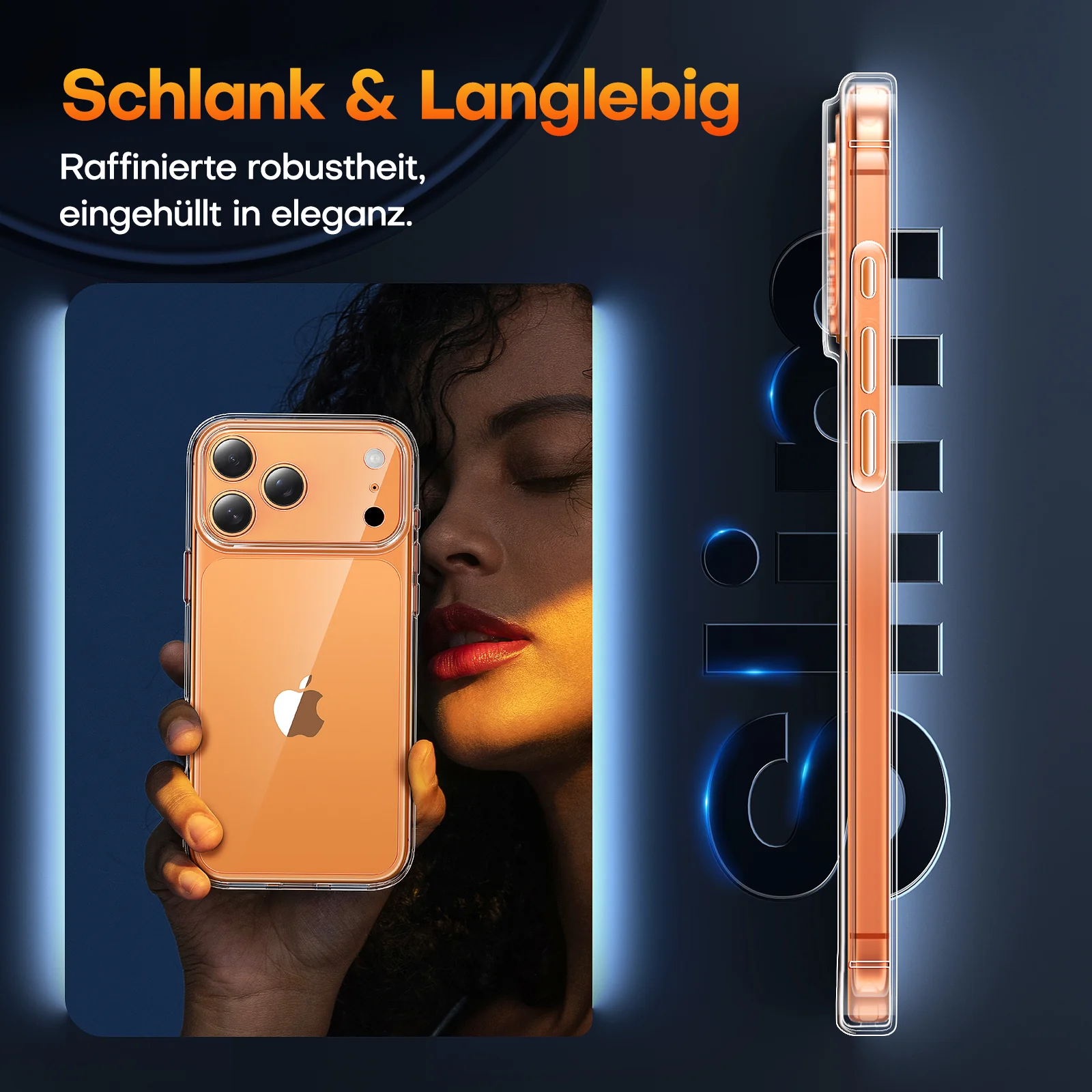 TAURI for iPhone 17 Pro Case, Full Camera Protection with Screen Protector, Anti-Yellowing Military-Grade Protection Shockproof Slim Phone Case for iPhone 17 Pro, Clear - Image 6